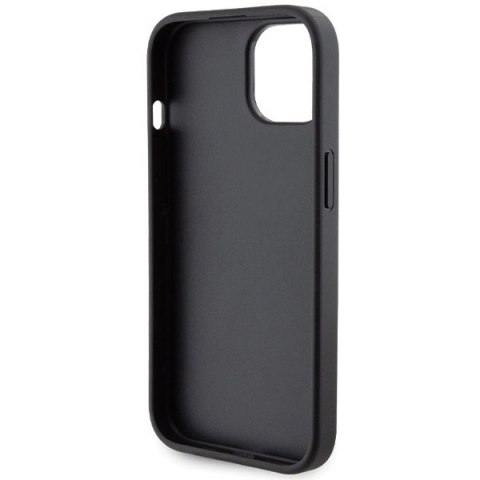 Etui Ferrari Grip Stand Metal Logo na iPhone 15 - czarne Etui Ferrari Grip Stand Metal Logo na iPhone 15 - czarne