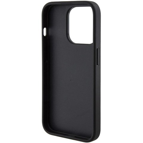 Etui Guess Grip Stand 4G Triangle Strass na iPhone 15 Pro Max - czarne