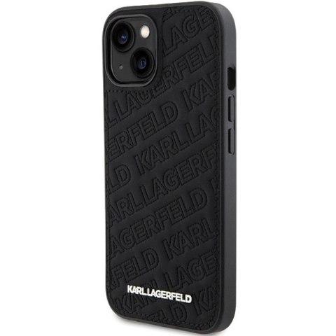 Etui Karl Lagerfeld Quilted K Pattern na iPhone 15 Plus / 14 Plus - czarne Etui Karl Lagerfeld Quilted K Pattern na iPhone 15 Plus / 14 Plus - czarne