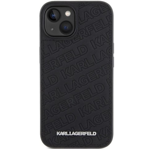 Etui Karl Lagerfeld Quilted K Pattern na iPhone 15 Plus / 14 Plus - czarne Etui Karl Lagerfeld Quilted K Pattern na iPhone 15 Plus / 14 Plus - czarne