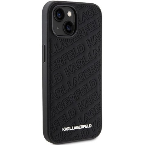 Etui Karl Lagerfeld Quilted K Pattern na iPhone 15 Plus / 14 Plus - czarne Etui Karl Lagerfeld Quilted K Pattern na iPhone 15 Plus / 14 Plus - czarne