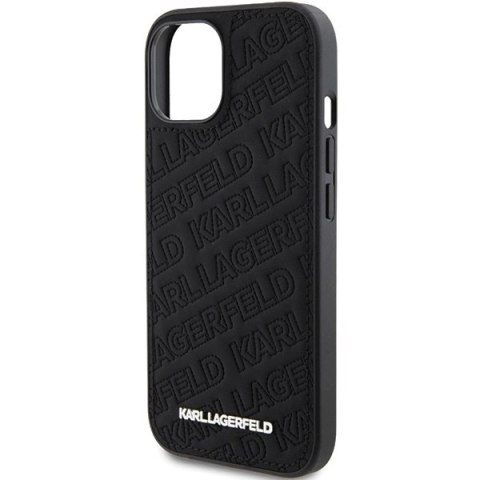 Etui Karl Lagerfeld Quilted K Pattern na iPhone 15 Plus / 14 Plus - czarne Etui Karl Lagerfeld Quilted K Pattern na iPhone 15 Plus / 14 Plus - czarne