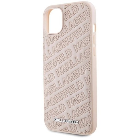 Etui Karl Lagerfeld Quilted K Pattern na iPhone 15 Plus / 14 Plus - różowe Etui Karl Lagerfeld Quilted K Pattern na iPhone 15 Plus / 14 Plus - różowe