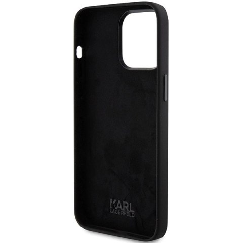 Etui Karl Lagerfeld Silicone Choupette Metal Pin na iPhone 15 Pro - czarne Etui Karl Lagerfeld Silicone Choupette Metal Pin na iPhone 15 Pro - czarne