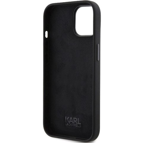 Etui Karl Lagerfeld Silicone Karl&Choupette Head na iPhone 15 Plus / 14 Plus - czarne