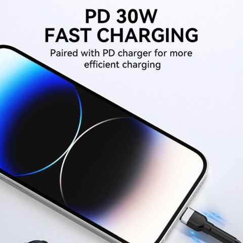 Kabel Wozinsky WNBCL2 Lightning / USB-C PD 30W 2 m - czarny Kabel Wozinsky WNBCL2 Lightning / USB-C PD 30W 2 m - czarny