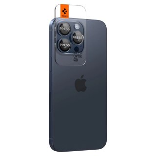 Osłona aparatu Spigen Optik.tR EZ Fit Camera Protector na iPhone 14 Pro / Pro Max / 15 Pro / Pro Max - tytan błękitny 2 szt.