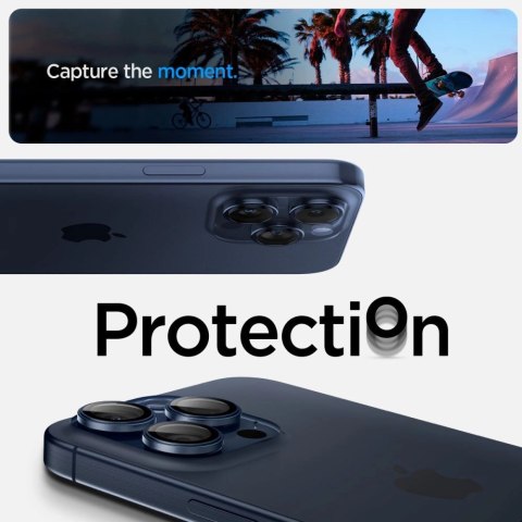 Osłona aparatu Spigen Optik.tR EZ Fit Camera Protector na iPhone 14 Pro / Pro Max / 15 Pro / Pro Max - tytan błękitny 2 szt. Osłona aparatu Spigen Optik.tR EZ Fit Camera Protector na iPhone 14 Pro / Pro Max / 15 Pro / Pro Max - tytan błękitny 2 szt.