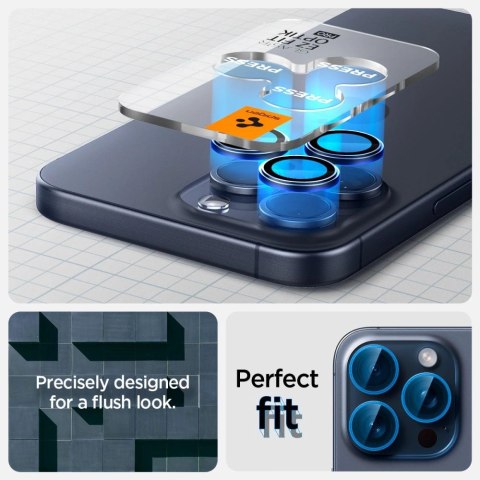 Osłona aparatu Spigen Optik.tR EZ Fit Camera Protector na iPhone 14 Pro / Pro Max / 15 Pro / Pro Max - tytan błękitny 2 szt. Osłona aparatu Spigen Optik.tR EZ Fit Camera Protector na iPhone 14 Pro / Pro Max / 15 Pro / Pro Max - tytan błękitny 2 szt.