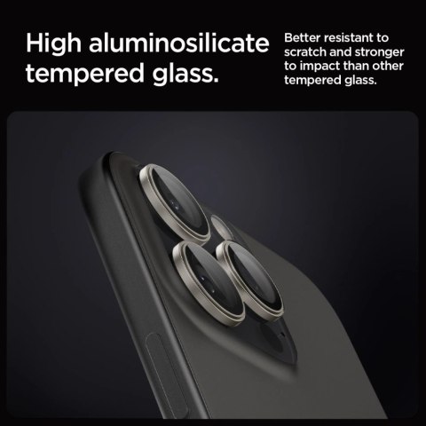 Osłona aparatu Spigen Optik.tR EZ Fit Camera Protector na iPhone 14 Pro / Pro Max / 15 Pro / Pro Max - tytan naturalny 2 szt. Osłona aparatu Spigen Optik.tR EZ Fit Camera Protector na iPhone 14 Pro / Pro Max / 15 Pro / Pro Max - tytan naturalny 2 szt.