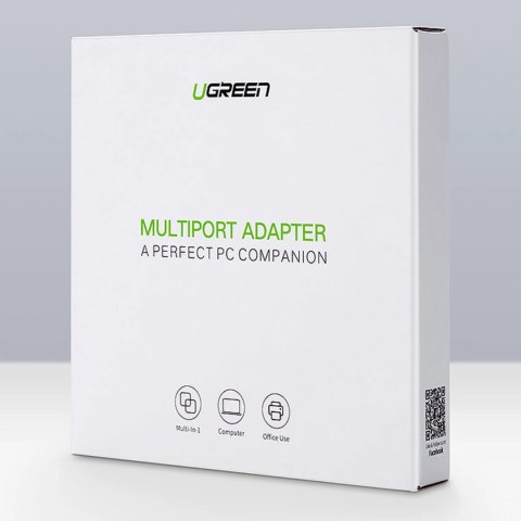 Adapter sieciowy Ugreen 20265 USB-A / RJ45 1000 Mbps HUB 3x USB 3.0 - czarny Adapter sieciowy Ugreen 20265 USB-A / RJ45 1000 Mbps HUB 3x USB 3.0 - czarny
