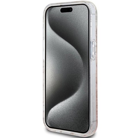 Etui Hello Kitty IML Gradient Electrop Crowded Kitty Head na iPhone 15 - różowe