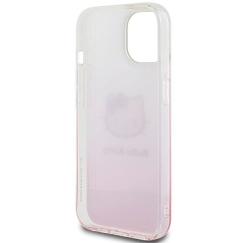 Etui Hello Kitty IML Gradient Electrop Kitty Head na iPhone 15 - różowe Etui Hello Kitty IML Gradient Electrop Kitty Head na iPhone 15 - różowe