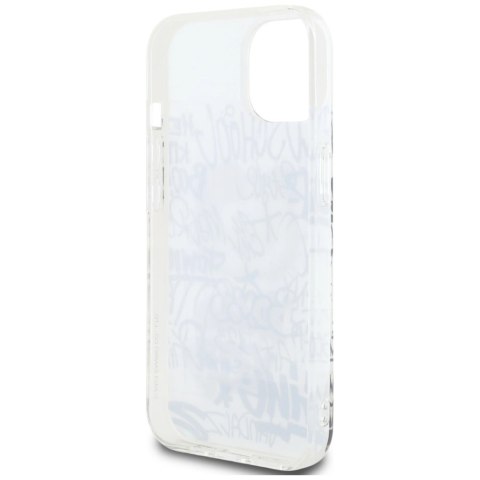 Etui Hello Kitty IML Kitty On Bricks Graffiti na iPhone 15 - białe