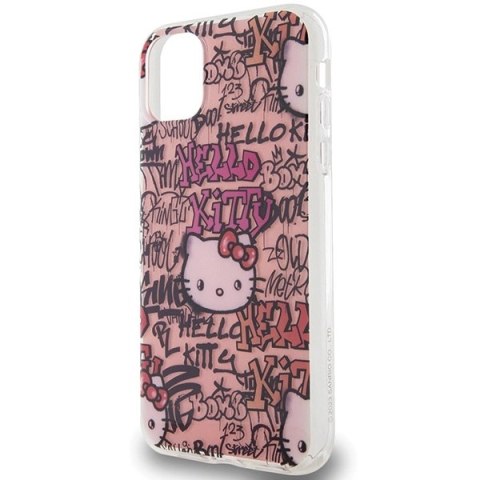 Etui Hello Kitty IML Tags Graffiti na iPhone 11 / Xr - różowe