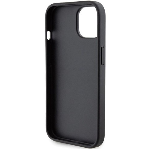 Etui Karl Lagerfeld Gripstand Saffiano Karl&Choupette Pins na iPhone 15 - czarne Etui Karl Lagerfeld Gripstand Saffiano Karl&Choupette Pins na iPhone 15 - czarne
