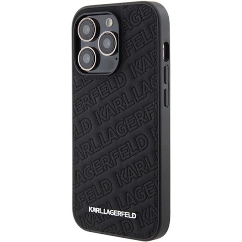 Etui Karl Lagerfeld Quilted K Pattern na iPhone 15 Pro Max - czarne