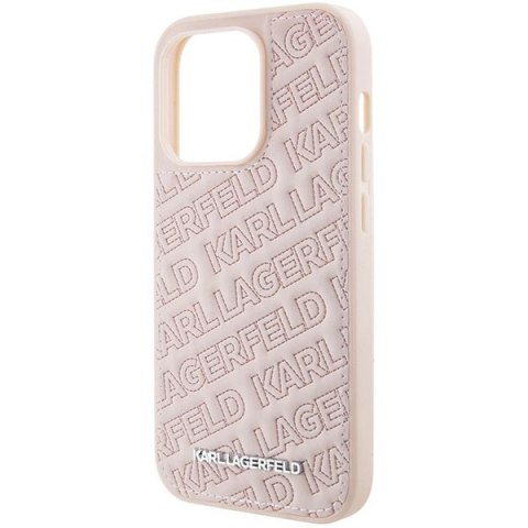 Etui Karl Lagerfeld Quilted K Pattern na iPhone 15 Pro Max - różowe Etui Karl Lagerfeld Quilted K Pattern na iPhone 15 Pro Max - różowe