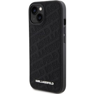 Etui Karl Lagerfeld Quilted K Pattern na iPhone 15 - czarne