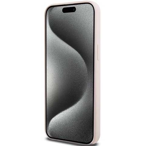 Etui Karl Lagerfeld Silicone Karl Script na iPhone 15 Pro Max - różowe Etui Karl Lagerfeld Silicone Karl Script na iPhone 15 Pro Max - różowe