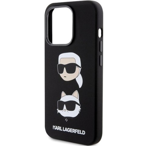 Etui Karl Lagerfeld Silicone Karl&Choupette Head na iPhone 15 Pro Max - czarne Etui Karl Lagerfeld Silicone Karl&Choupette Head na iPhone 15 Pro Max - czarne