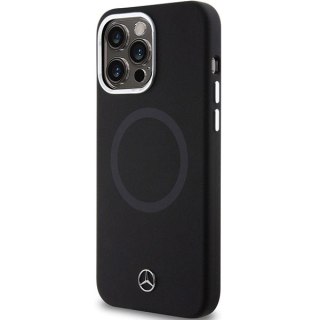 Etui Mercedes Silicone Bicolor MagSafe na iPhone 15 Pro Max - czarne
