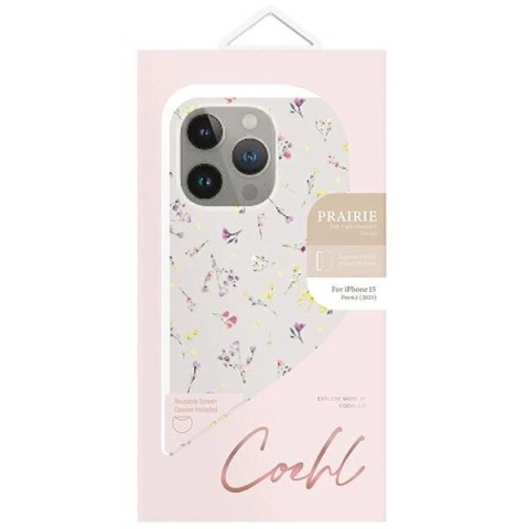 Etui UNIQ Coehl Prairie na iPhone 15 Pro - beżowe Etui UNIQ Coehl Prairie na iPhone 15 Pro - beżowe