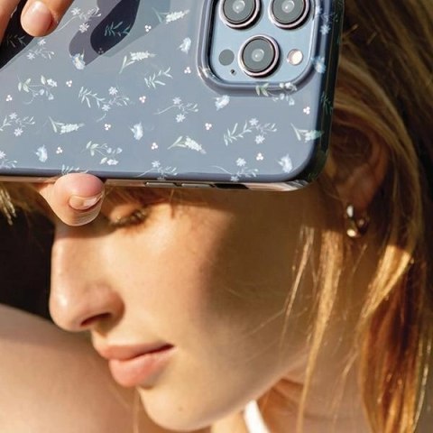 Etui UNIQ Coehl Prairie na iPhone 15 Pro - granatowe Etui UNIQ Coehl Prairie na iPhone 15 Pro - granatowe