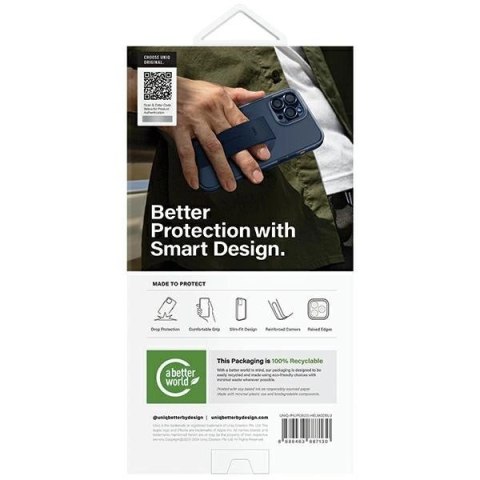 Etui UNIQ Heldro Mag Magclick Charging na iPhone 15 Pro - niebieskie Etui UNIQ Heldro Mag Magclick Charging na iPhone 15 Pro - niebieskie