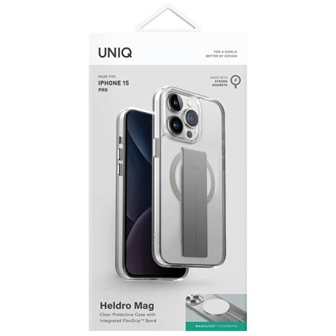 Etui UNIQ Heldro Mag Magclick Charging na iPhone 15 Pro - przezroczyste Etui UNIQ Heldro Mag Magclick Charging na iPhone 15 Pro - przezroczyste