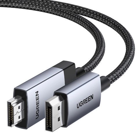 Kabel Ugreen DP119 15773 DisplayPort / HDMI 4K 60Hz 1m - szary Kabel Ugreen DP119 15773 DisplayPort / HDMI 4K 60Hz 1m - szary