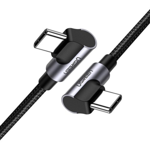 Kabel Ugreen US323 kątowy USB-C - USB-C PD QC 60W 3A 2m - czarny Kabel Ugreen US323 kątowy USB-C - USB-C PD QC 60W 3A 2m - czarny