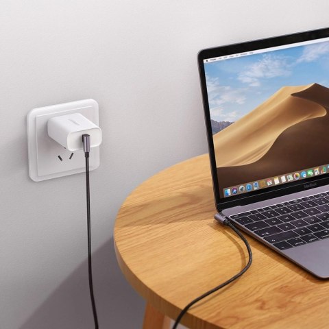 Kabel Ugreen US323 kątowy USB-C - USB-C PD QC 60W 3A 2m - czarny Kabel Ugreen US323 kątowy USB-C - USB-C PD QC 60W 3A 2m - czarny