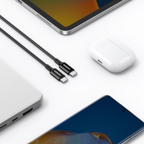 Kabel Ugreen US557 USB-C / USB-C PD 100W 2m - czarny Kabel Ugreen US557 USB-C / USB-C PD 100W 2m - czarny