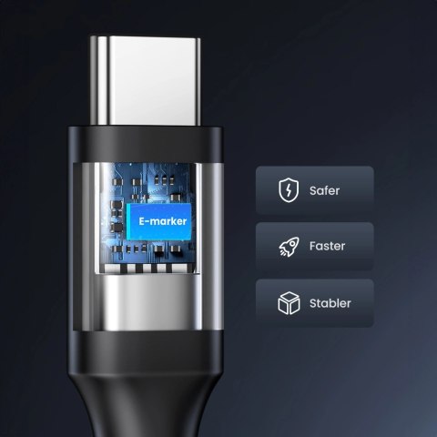 Kabel Ugreen US562 USB-C - USB-C PD QC 100W 5A 480Mb/s 1,5m - czarny Kabel Ugreen US562 USB-C - USB-C PD QC 100W 5A 480Mb/s 1,5m - czarny