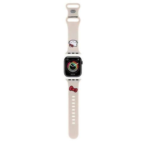 Pasek Hello Kitty Silicone Kitty Head na Apple Watch 38/40/41mm - beżowy Pasek Hello Kitty Silicone Kitty Head na Apple Watch 38/40/41mm - beżowy