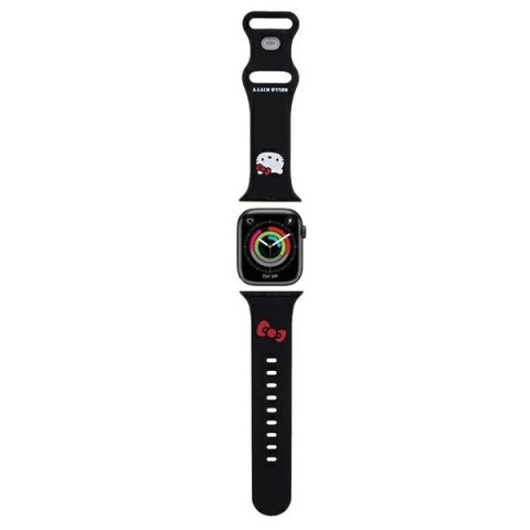 Pasek Hello Kitty Silicone Kitty Head na Apple Watch 38/40/41mm - czarny Pasek Hello Kitty Silicone Kitty Head na Apple Watch 38/40/41mm - czarny