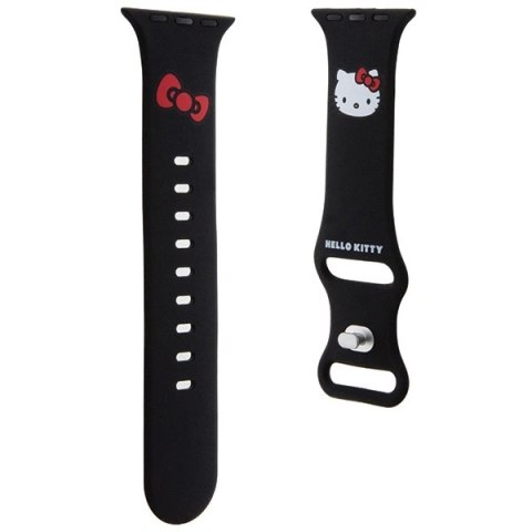 Pasek Hello Kitty Silicone Kitty Head na Apple Watch 38/40/41mm - czarny Pasek Hello Kitty Silicone Kitty Head na Apple Watch 38/40/41mm - czarny