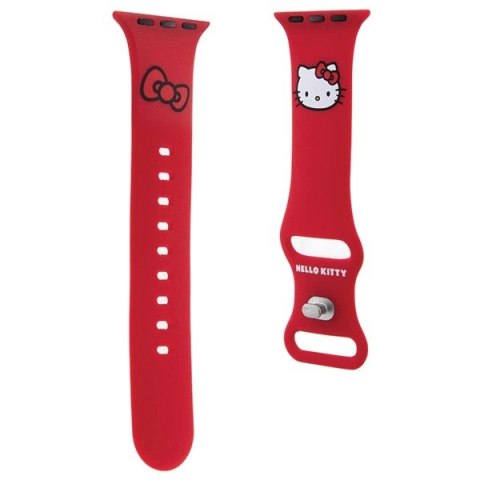 Pasek Hello Kitty Silicone Kitty Head na Apple Watch 38/40/41mm - czerwony Pasek Hello Kitty Silicone Kitty Head na Apple Watch 38/40/41mm - czerwony