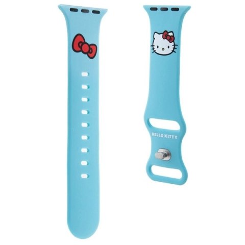 Pasek Hello Kitty Silicone Kitty Head na Apple Watch 38/40/41mm - niebieski Pasek Hello Kitty Silicone Kitty Head na Apple Watch 38/40/41mm - niebieski