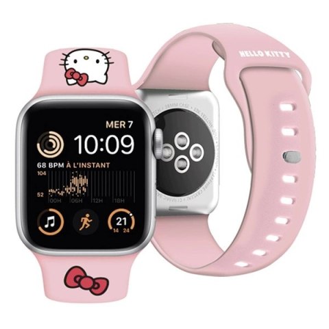 Pasek Hello Kitty Silicone Kitty Head na Apple Watch 38/40/41mm - różowy Pasek Hello Kitty Silicone Kitty Head na Apple Watch 38/40/41mm - różowy
