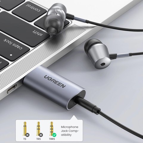 Adapter audio Ugreen CM383 - szary Adapter audio Ugreen CM383 - szary