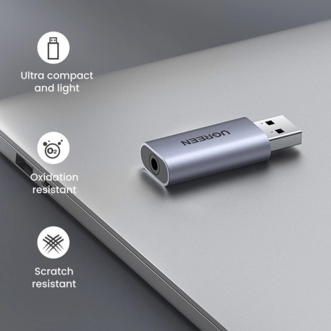 Adapter audio Ugreen CM383 - szary Adapter audio Ugreen CM383 - szary