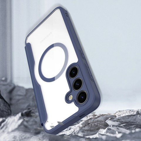 Etui Dux Ducis Skin X Pro na Samsung Galaxy S24 z MagSafe i klapką - niebieskie