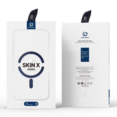 Etui Dux Ducis Skin X Pro na Samsung Galaxy S24 z MagSafe i klapką - niebieskie