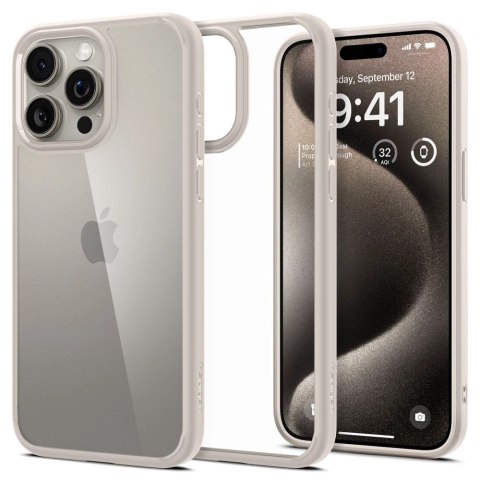 Etui Spigen Ultra Hybrid na iPhone 15 Pro Max - tytan naturalny Etui Spigen Ultra Hybrid na iPhone 15 Pro Max - tytan naturalny