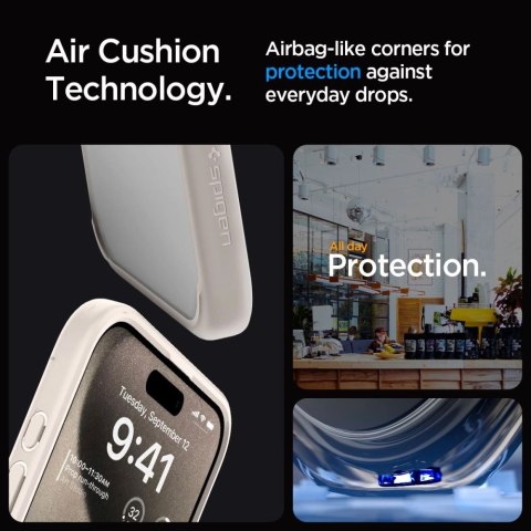 Etui Spigen Ultra Hybrid na iPhone 15 Pro Max - tytan naturalny Etui Spigen Ultra Hybrid na iPhone 15 Pro Max - tytan naturalny