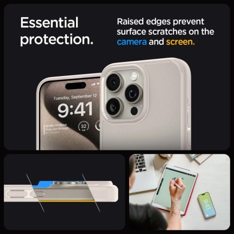 Etui Spigen Ultra Hybrid na iPhone 15 Pro Max - tytan naturalny Etui Spigen Ultra Hybrid na iPhone 15 Pro Max - tytan naturalny