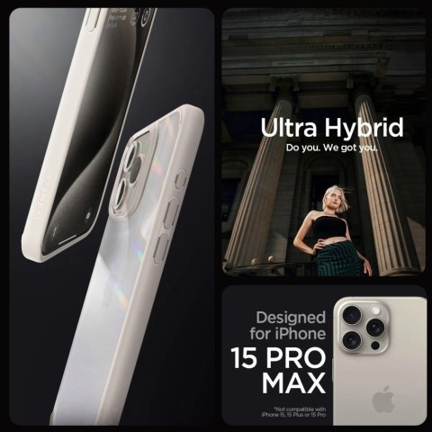 Etui Spigen Ultra Hybrid na iPhone 15 Pro - tytan naturalny Etui Spigen Ultra Hybrid na iPhone 15 Pro - tytan naturalny
