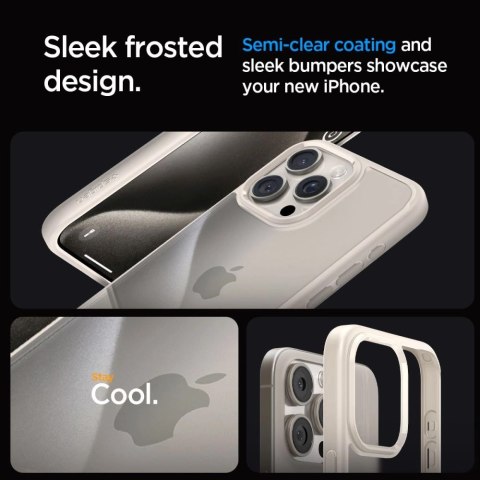 Etui Spigen Ultra Hybrid na iPhone 15 Pro - tytan naturalny Etui Spigen Ultra Hybrid na iPhone 15 Pro - tytan naturalny